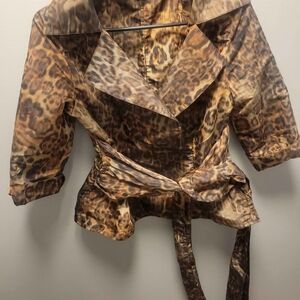 Ross MAYER Leopard Print Women's Blazer